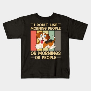 I don't like morning people or mornings or people (vol-3) Kids T-Shirt